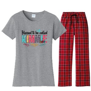 Mothers Day Gift Blessed To Be Called Kimmie Women's Flannel Pajama Set