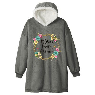 Mothers Day Gift Blessed To Be Called Nonna Hooded Wearable Blanket