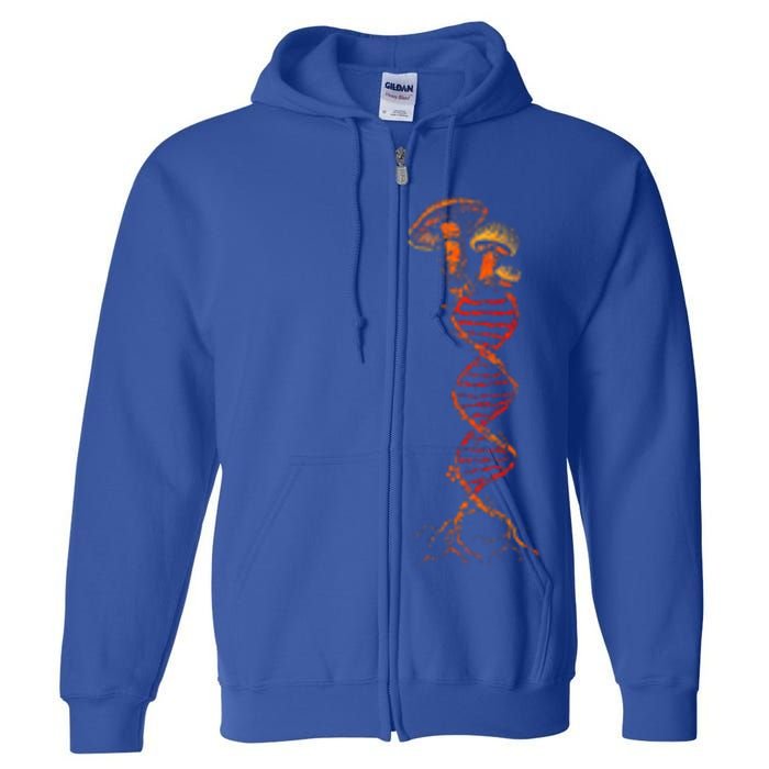 Mushroom Dna Goblincore Aesthetic Mycology Shroom Fungi Full Zip Hoodie