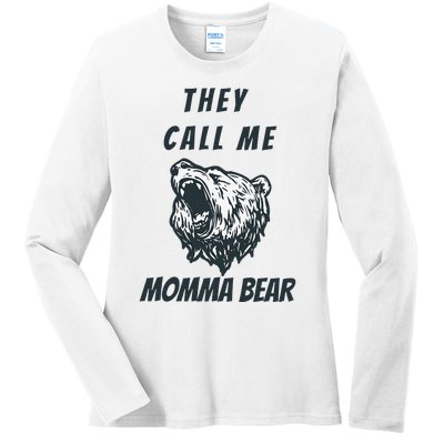 Mother's Day Gift for Momma Bear Wife Grandmother Aunt Lady Ladies Long Sleeve Shirt