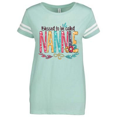 Mothers Day Gift Blessed To Be Called Nannie Enza Ladies Jersey Football T-Shirt