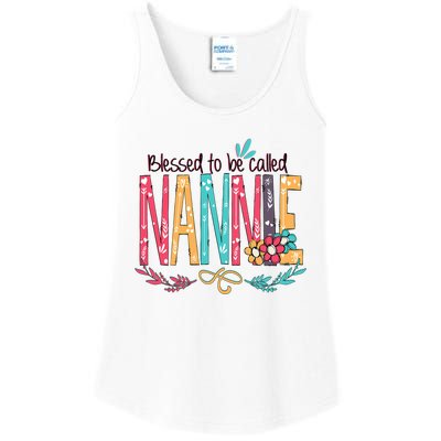 Mothers Day Gift Blessed To Be Called Nannie Ladies Essential Tank