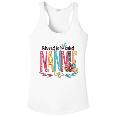 Mothers Day Gift Blessed To Be Called Nannie Ladies PosiCharge Competitor Racerback Tank