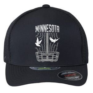 Minnesota Disc Golf Player Breaking Chains Birdie Gift Flexfit Unipanel Trucker Cap