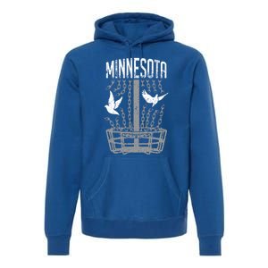 Minnesota Disc Golf Player Breaking Chains Birdie Gift Premium Hoodie