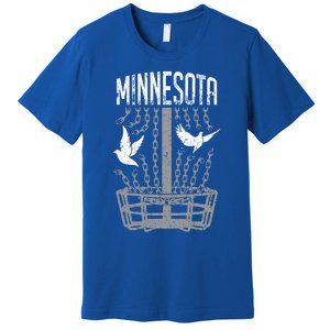 Minnesota Disc Golf Player Breaking Chains Birdie Gift Premium T-Shirt