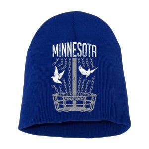 Minnesota Disc Golf Player Breaking Chains Birdie Gift Short Acrylic Beanie