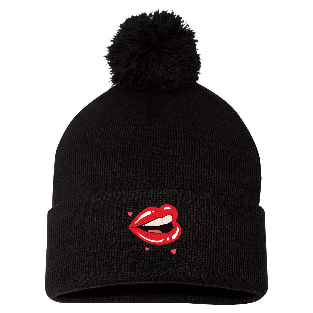 Mouths DonT Get Pregnant Inappropriate Humor Adult Jokes Pom Pom 12in Knit Beanie