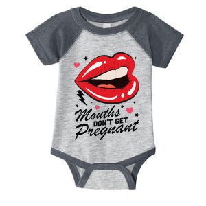 Mouths DonT Get Pregnant Inappropriate Humor Adult Jokes Infant Baby Jersey Bodysuit