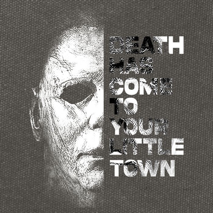 Michael Death Has Come To Your Little Town Halloween Death Has Come To You Cotton Canvas Backpack