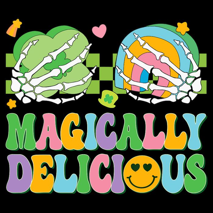 Magically Delicious Hippie St Patrick's Day Skeleton Charms Impact Tech Backpack
