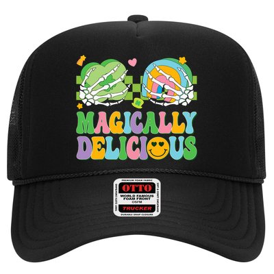 Magically Delicious Hippie St Patrick's Day Skeleton Charms Trucker Hat
