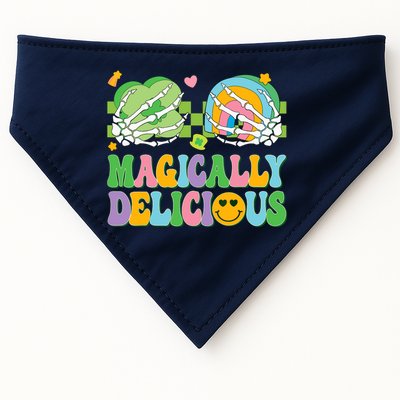 Magically Delicious Hippie St Patrick's Day Skeleton Charms USA-Made Doggie Bandana