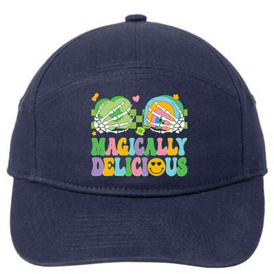 Magically Delicious Hippie St Patrick's Day Skeleton Charms 7-Panel Snapback Hat