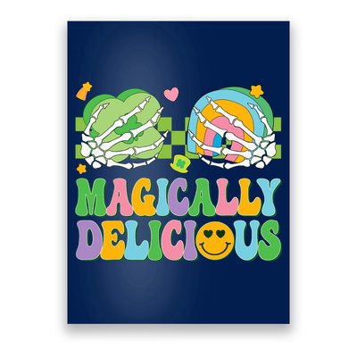 Magically Delicious Hippie St Patrick's Day Skeleton Charms Poster