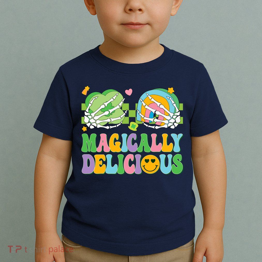 Magically Delicious Hippie St Patrick's Day Skeleton Charms Toddler T-Shirt