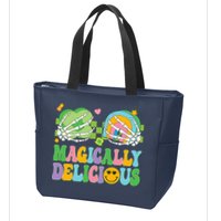 Magically Delicious Hippie St Patrick's Day Skeleton Charms Zip Tote Bag