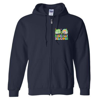 Magically Delicious Hippie St Patrick's Day Skeleton Charms Full Zip Hoodie