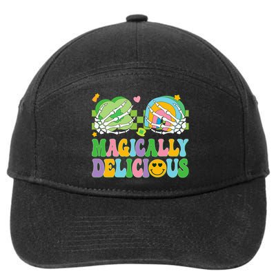 Magically Delicious Hippie St Patrick's Day Skeleton Charms 7-Panel Snapback Hat