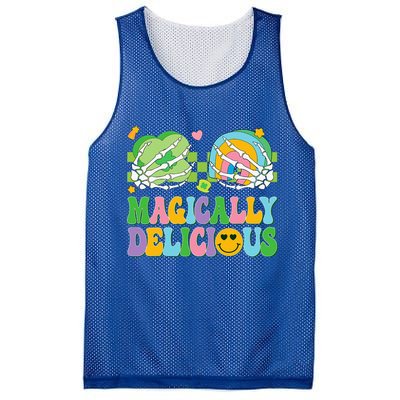 Magically Delicious Hippie St Patrick's Day Skeleton Charms Mesh Reversible Basketball Jersey Tank