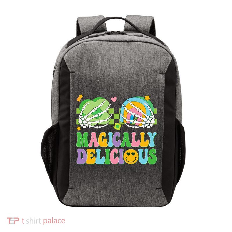 Magically Delicious Hippie St Patrick's Day Skeleton Charms Vector Backpack