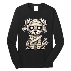 Mummy Dog Halloween Cute Funny & Spooky Pet Costume Long Sleeve Shirt