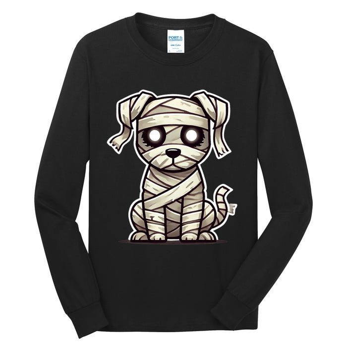 Mummy Dog Halloween Cute Funny & Spooky Pet Costume Tall Long Sleeve T-Shirt