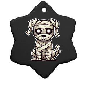 Mummy Dog Halloween Cute Funny & Spooky Pet Costume Ceramic Star Ornament