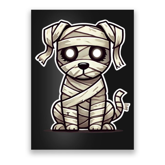 Mummy Dog Halloween Cute Funny & Spooky Pet Costume Poster