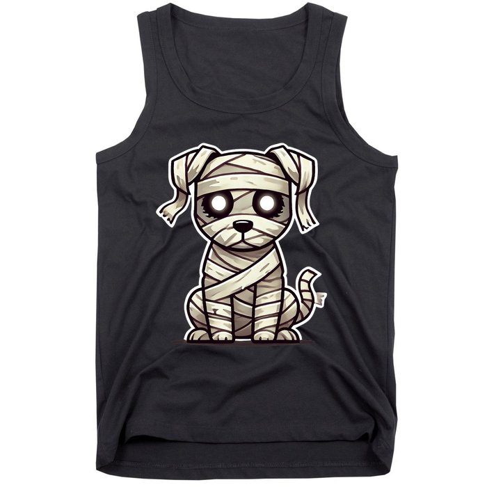 Mummy Dog Halloween Cute Funny & Spooky Pet Costume Tank Top