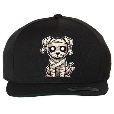 Mummy Dog Halloween Cute Funny & Spooky Pet Costume Wool Snapback Cap