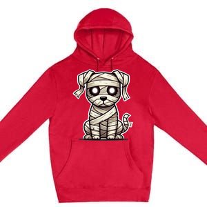 Mummy Dog Halloween Cute Funny & Spooky Pet Costume Premium Pullover Hoodie