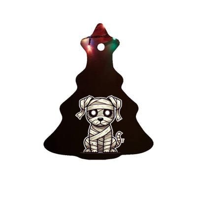 Mummy Dog Halloween Cute Funny & Spooky Pet Costume Ceramic Tree Ornament