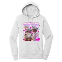 Moo Deng Hippo Baby Pygmy Funny Hippo With Hearts Women's Pullover Hoodie