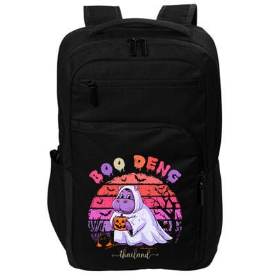 Moo Deng Hippo Baby Pygmy Hippopotamus Fun Halloween Costume Impact Tech Backpack