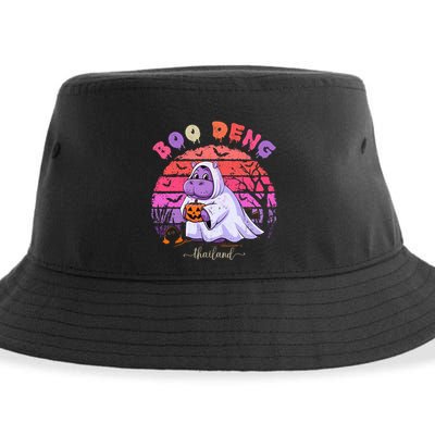 Moo Deng Hippo Baby Pygmy Hippopotamus Fun Halloween Costume Sustainable Bucket Hat