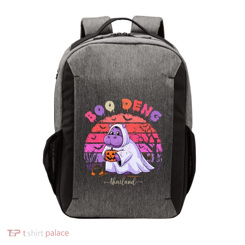 Moo Deng Hippo Baby Pygmy Hippopotamus Fun Halloween Costume Vector Backpack