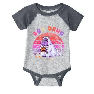 Moo Deng Hippo Baby Pygmy Hippopotamus Fun Halloween Costume Infant Baby Jersey Bodysuit