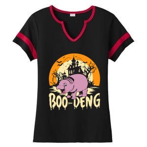 Moo Deng Halloween Boo Deng Halloween Ladies Halftime Notch Neck Tee