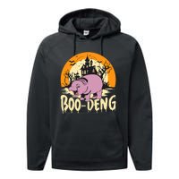 Moo Deng Halloween Boo Deng Halloween Performance Fleece Hoodie