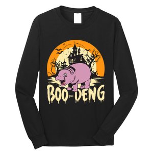 Moo Deng Halloween Boo Deng Halloween Long Sleeve Shirt