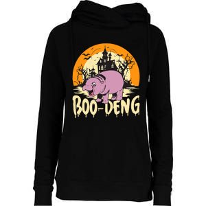 Moo Deng Halloween Boo Deng Halloween Womens Funnel Neck Pullover Hood