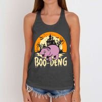 Moo Deng Halloween Boo Deng Halloween Women's Knotted Racerback Tank