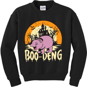 Moo Deng Halloween Boo Deng Halloween Kids Sweatshirt