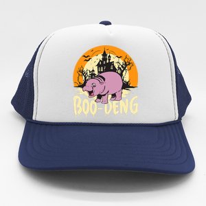 Moo Deng Halloween Boo Deng Halloween Trucker Hat