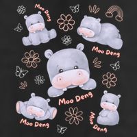 Moo Deng Hippo Pig Flower Cute Baby Pygmy Moodeng Souvenir Cool Comfort Performance Bucket Hat