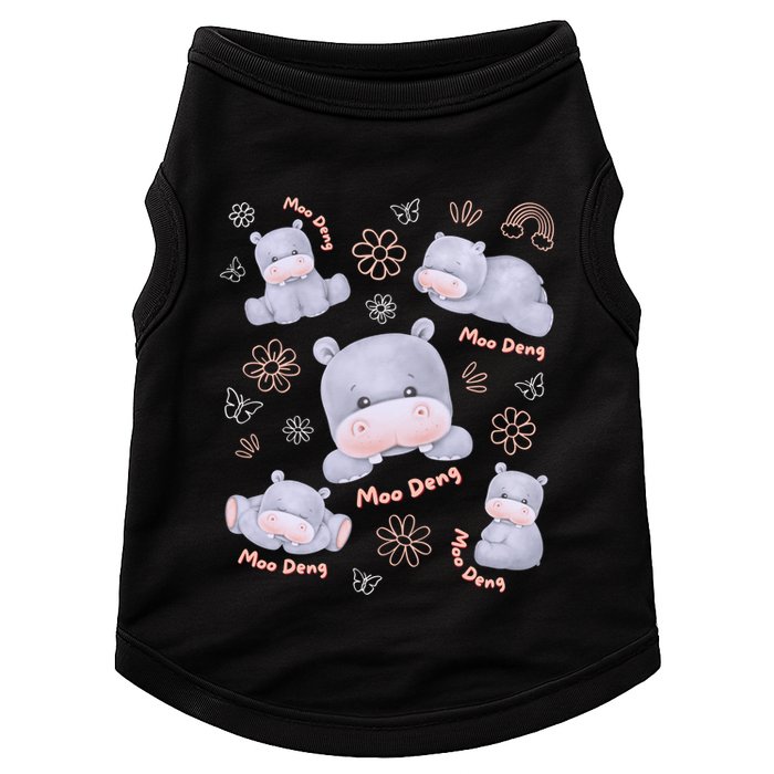 Moo Deng Hippo Pig Flower Cute Baby Pygmy Moodeng Souvenir Doggie Tank
