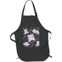 Moo Deng Hippo Pig Flower Cute Baby Pygmy Moodeng Souvenir Apron