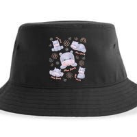Moo Deng Hippo Pig Flower Cute Baby Pygmy Moodeng Souvenir Sustainable Bucket Hat