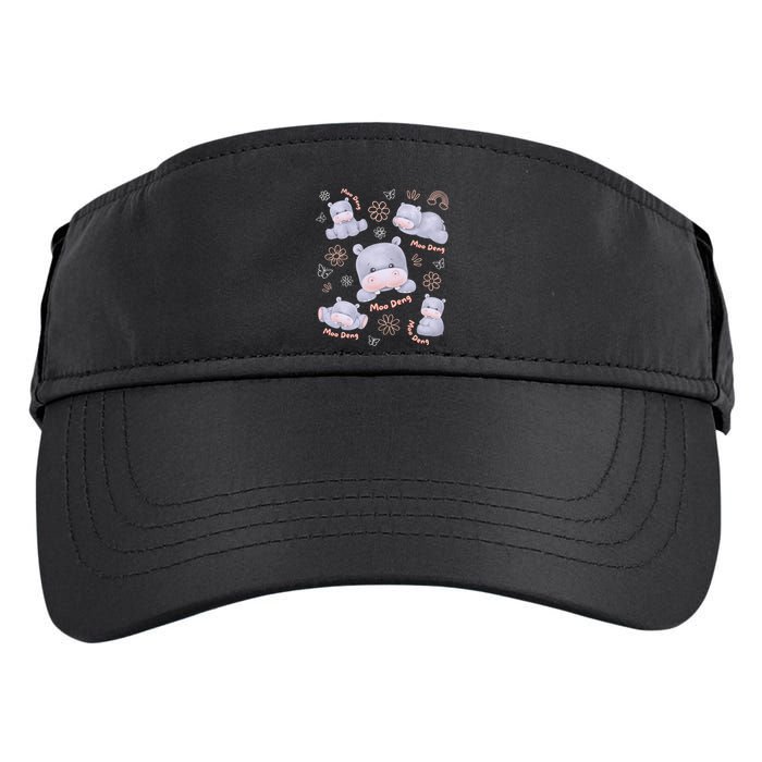 Moo Deng Hippo Pig Flower Cute Baby Pygmy Moodeng Souvenir Adult Drive Performance Visor